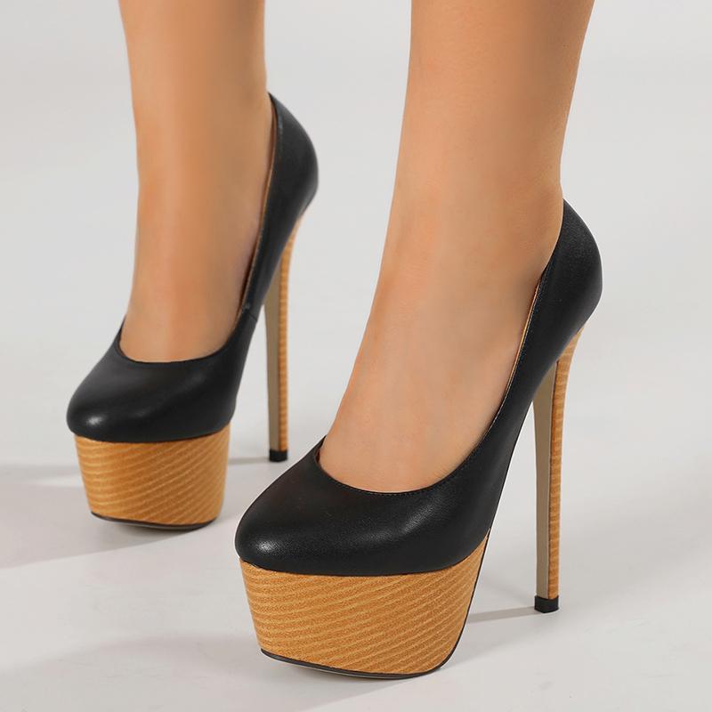 Eilyken Sexy design mělké ženy lodičky móda platforma s kulatou špičkou extrémní boty na jehlovém podpatku noční klub party boty