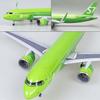 Model Plane 47CM for A320 NEO Siberia S7 Aircraft Model Resin Aviation Enthusiasts Gift LED Light & Wheel Landing Gear