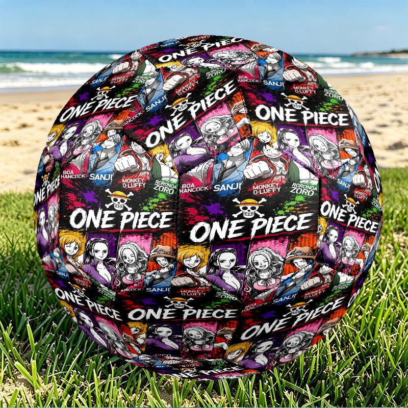 One Piece Print Size 5 Soccer Ball, PU Wear Resistant Football for Match Training and Daily Practice, Birthday Gift for Soccer Fans