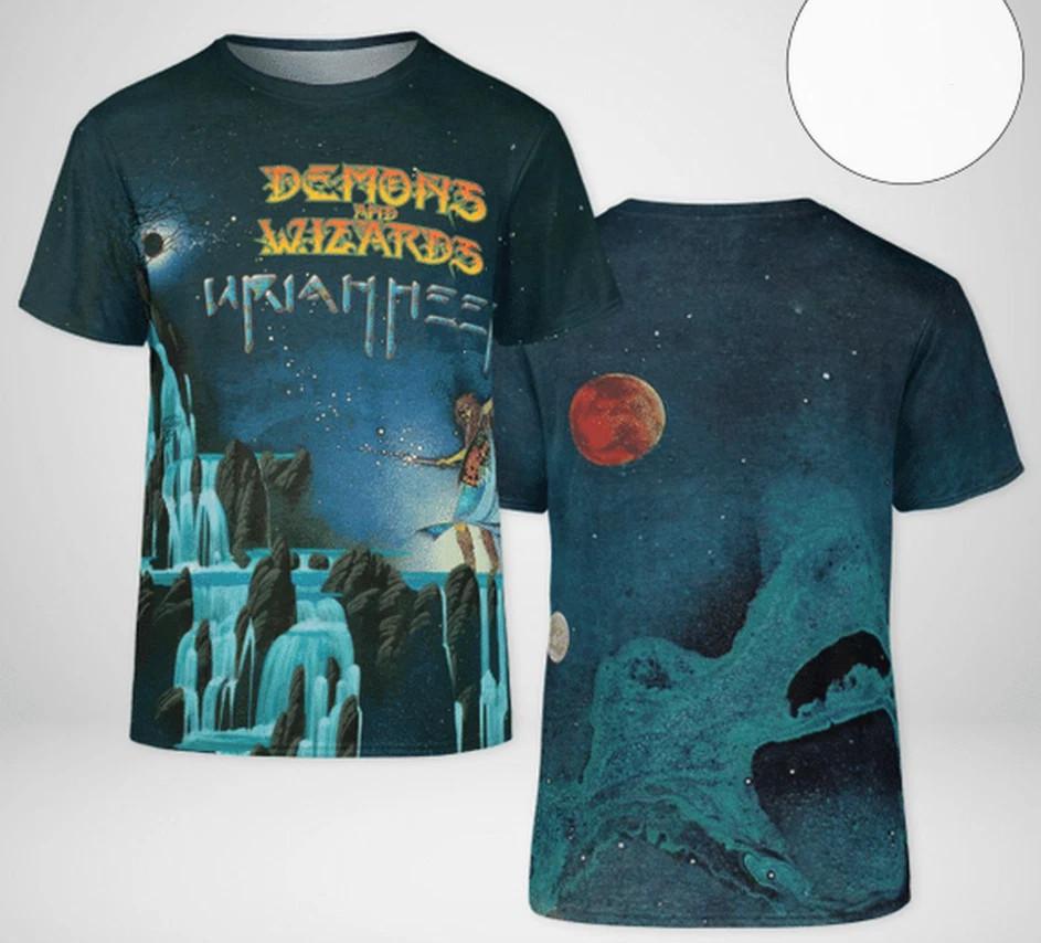 Uriah Heep Demons And Wizards Album Cover AOP T Shirt Full Size S-5XL Unisex T-Shirt M