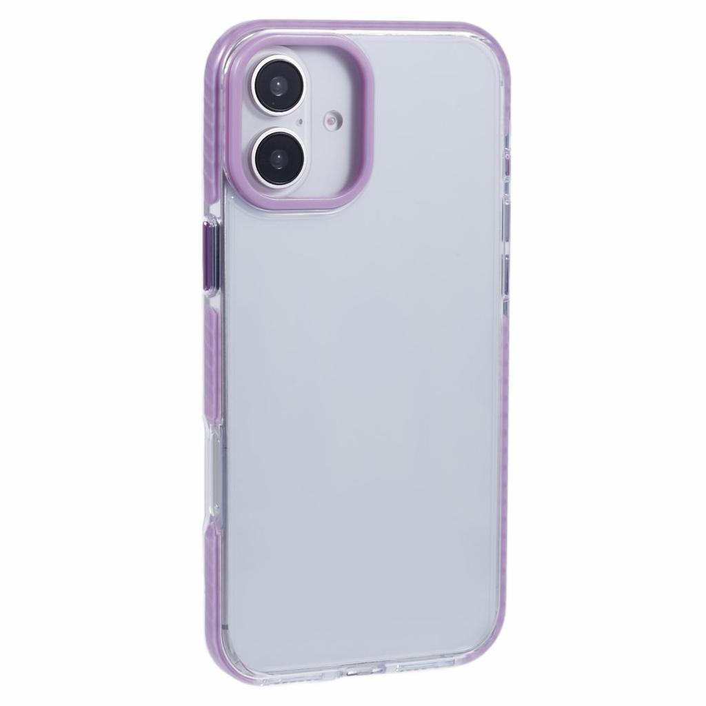 For iPhone 16 Clear Case TPU+PC Shockproof Phone Back Cover