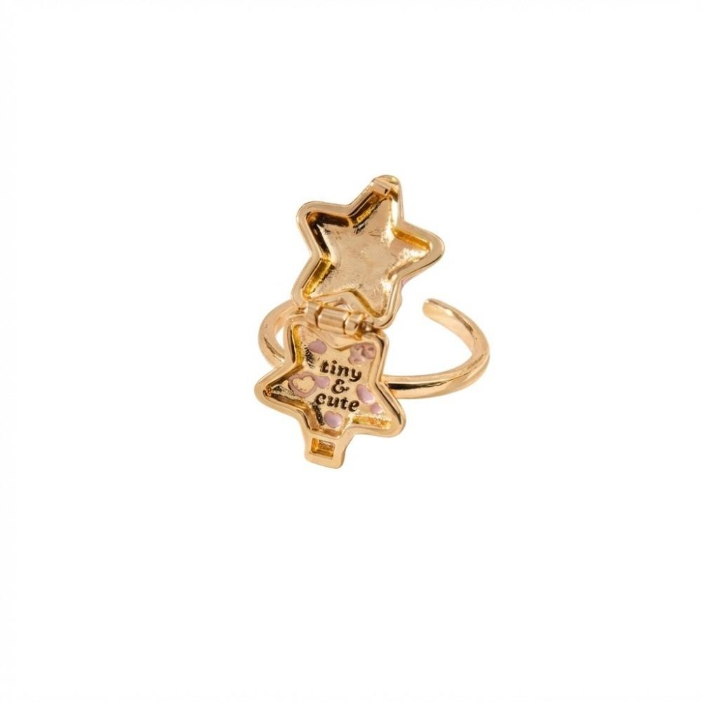Zinc Zinc Alloy Pendant Choker Pink Gold Color Pentagram Heart Ring Opening Closing Phase Box Necklace  Women