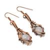Rainbow Moonstone Earrings Gemstone Jewelry, 999 Copper Wire Wrapped Earrings, Handmade Beautiful Jewelry Earrings