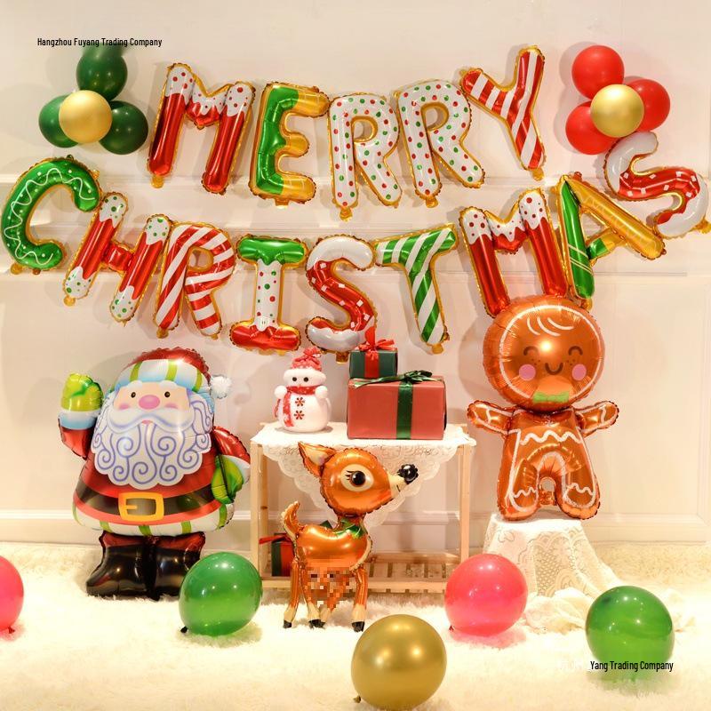 Christmas Letter Balloons for Storefronts, Kindergartens, Parties & Event Decorations