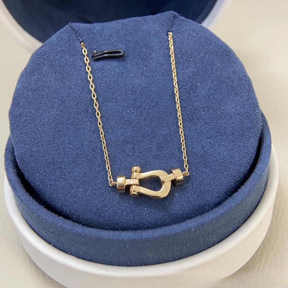 Mini Diamond Horseshoe Buckle Necklace Medium Gypsy Nautical Buckle