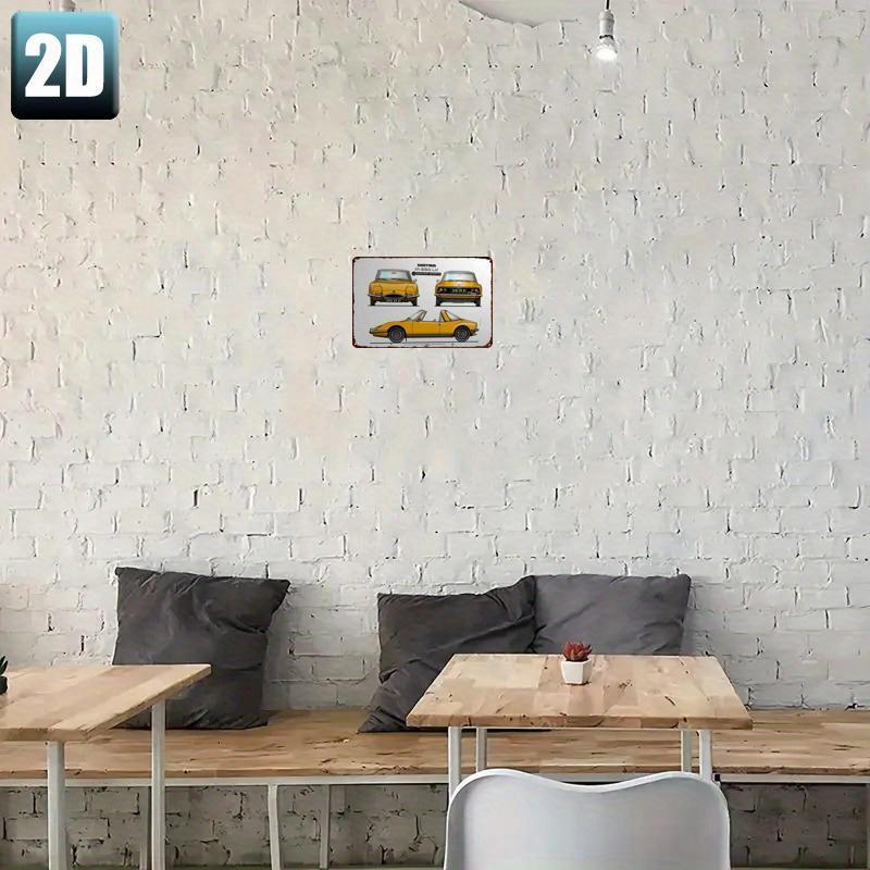 [2D Flat] 1pc Matra M530 LX Vintage French Sports Car Metal Tin Sign - Matra Racing Decor with Open Hood, Retro Garage, for Man