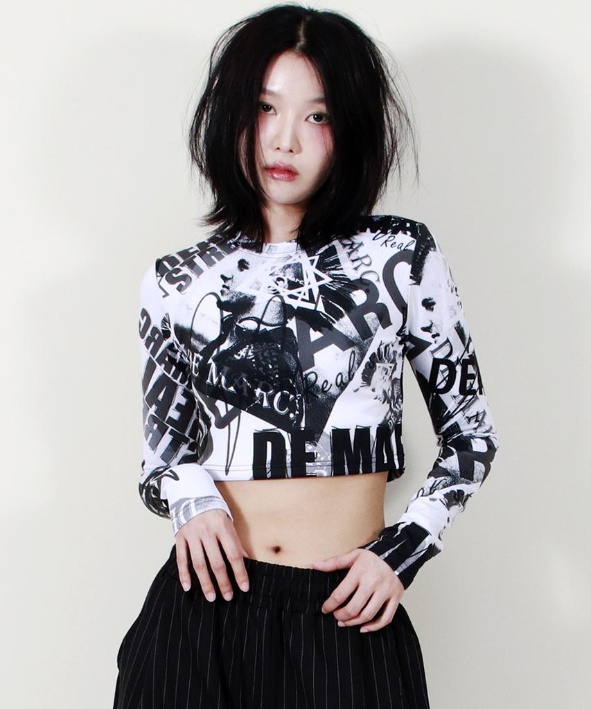 Deumakeu Punk Graphic Crop T-Shirt