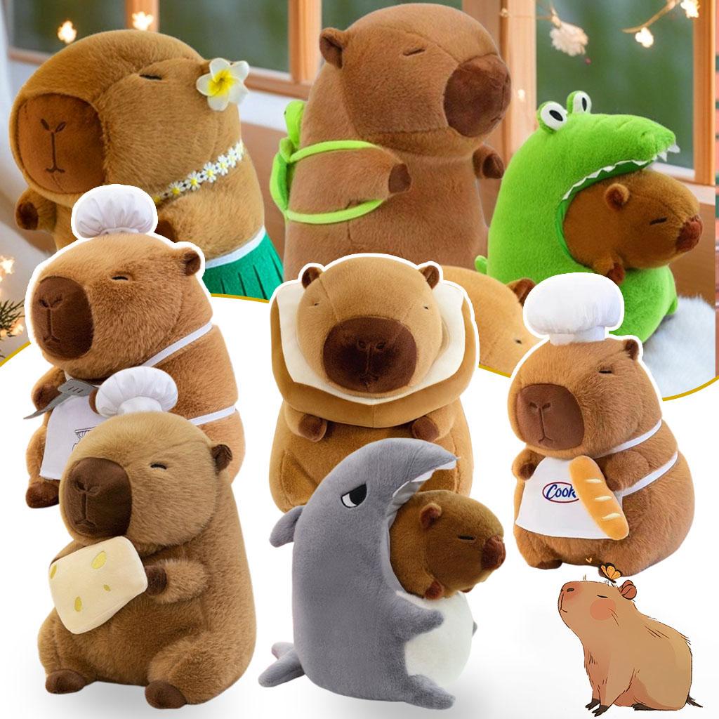 Cute Capybara Peripheral Plush Doll  Capibara Plush Doll Giant Kawaii Stuffed Animal Doll  Children Kids Birthday Gift Toys