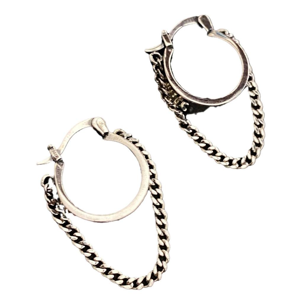 Korean Dongdaemun Chain Tassel Ear Cuff: High-End Retro Luxury Earrings for Women