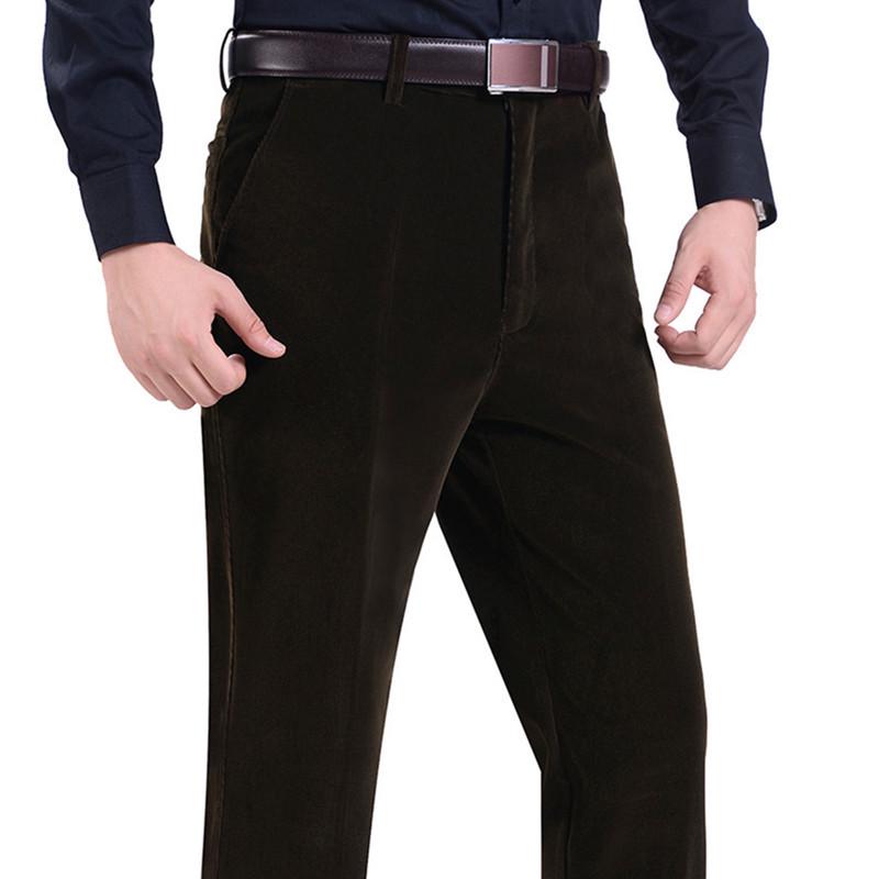 Men's Autumn/Winter Corduroy Pants - Casual Long Trousers for Middle-Aged & Elderly