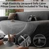 1/2/3/4 Seater Leaf Jacquard Sofa Cover Stretchy Full-Cover Soft Non-Slip Slipcover For Sofa With Armrests Easy Care Washable