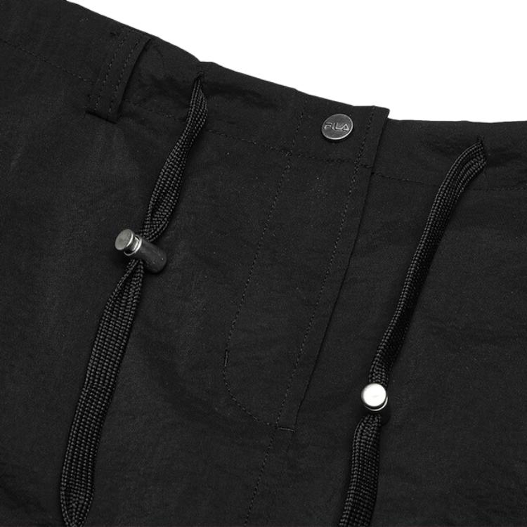 Fila Original Solid Color Comfortable Fashion Woven Mid-Waist Casual Long Skirt Women Skirts Black F71W429302F-BK