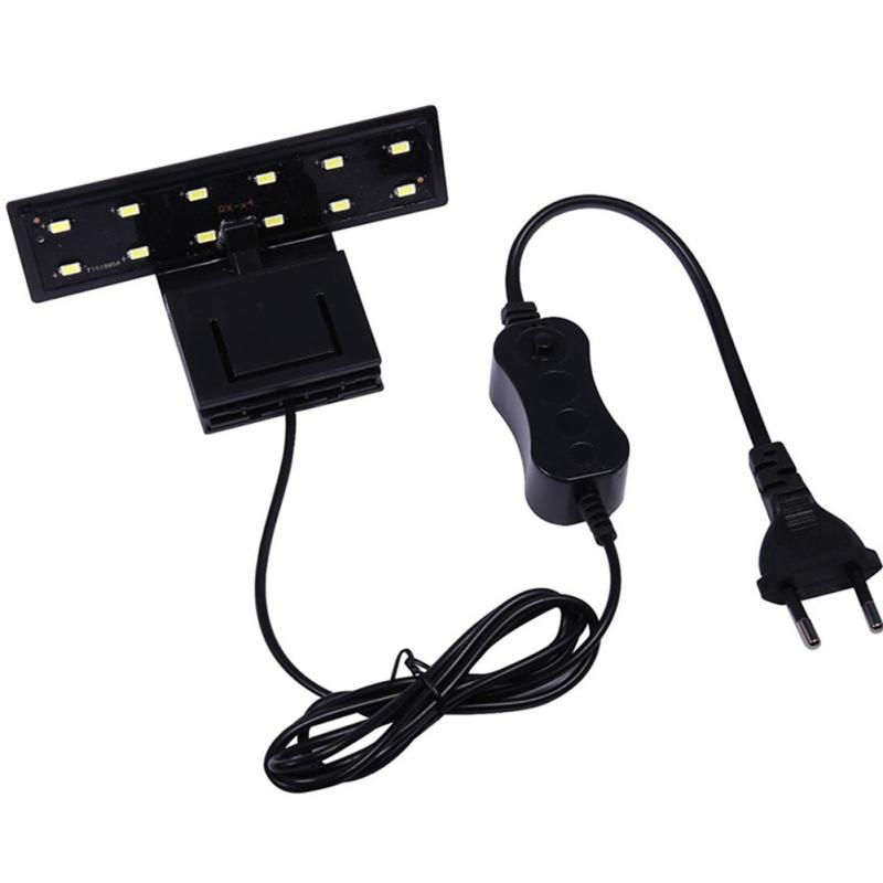Led Mini Fish Tank Light Super Slim Blue White Light Lighting Clip On Lamp For Aquarium Fish Tanks