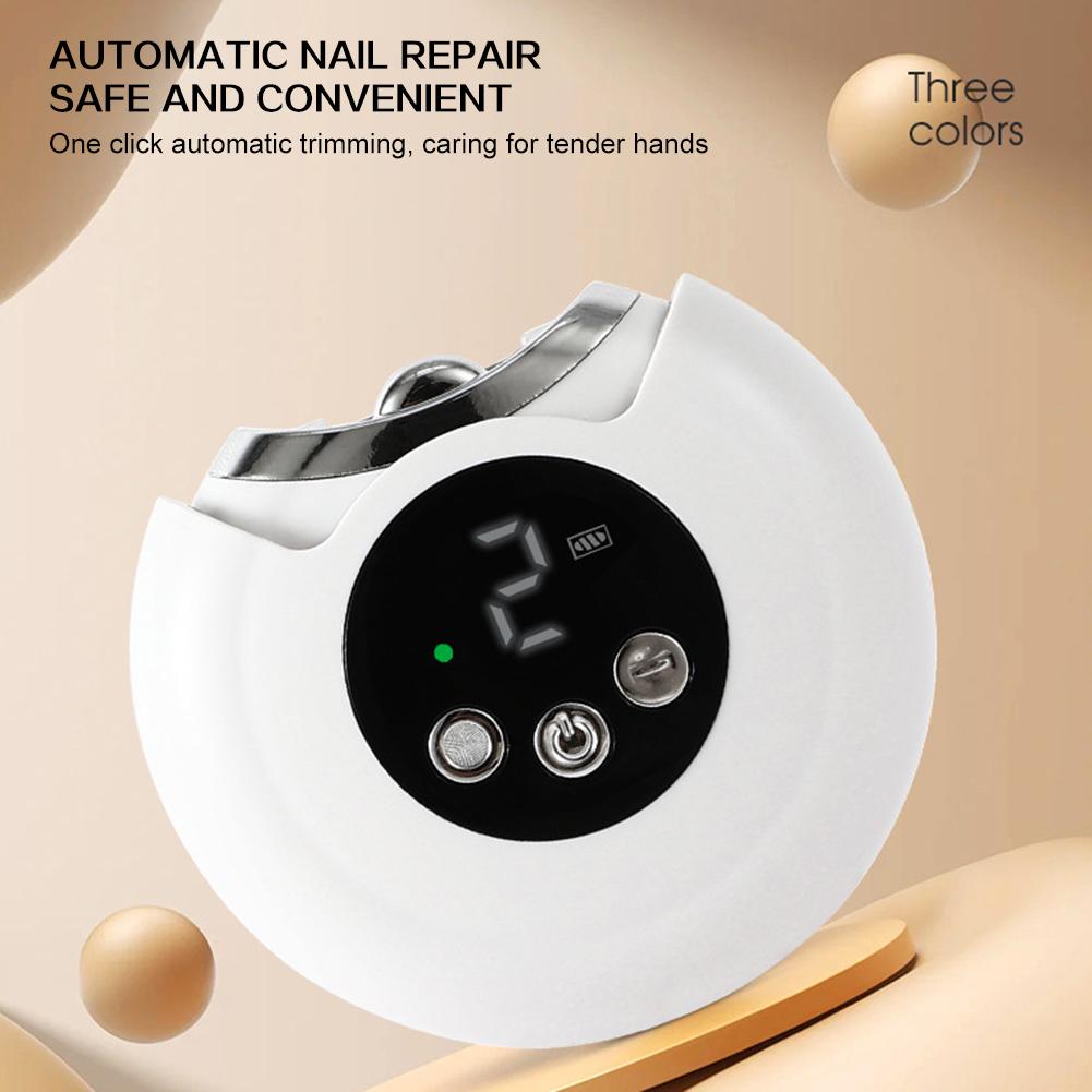 3 In 1 Electric Nail Clipper Trimmer Anti-Pinch Baby-Safe Nail Care Nail File Grinder Clipper-Grinder-Buffer In One Nail Salon