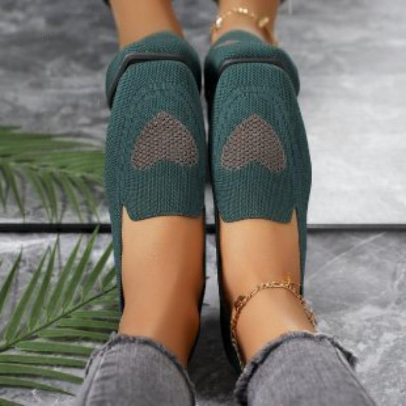 Color matching love single shoes autumn new fly-woven mesh surface shallow mouth one pedal lazy flat bottom casual women's shoes