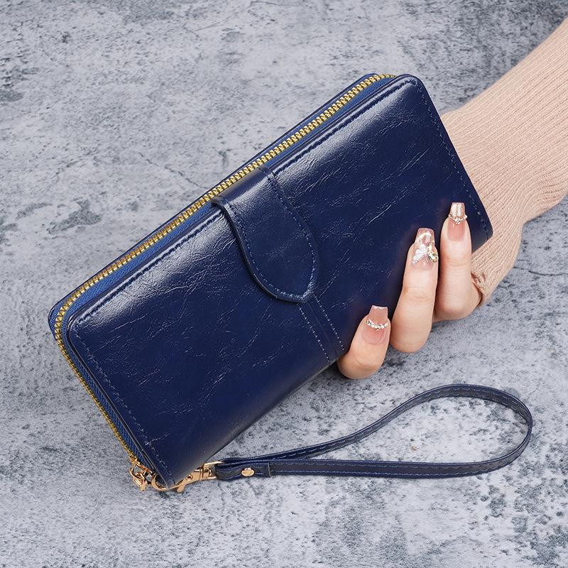 Women s Long Leather Wallet - Exquisite Card Holder, Large Capacity Clutch & Phone Bag