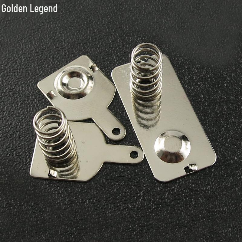 AA Battery Contact 3-Piece Set for DIY - Thickened Metal with Hole