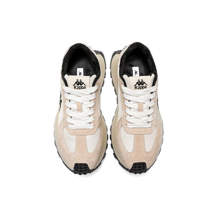 Kappa Fleece Thick Sole Versatile Non-Slip Wear-Resistant Warm Low-Top Casual Shoes Women casual shoes Gray Khaki K0D85MC49CJ1-602