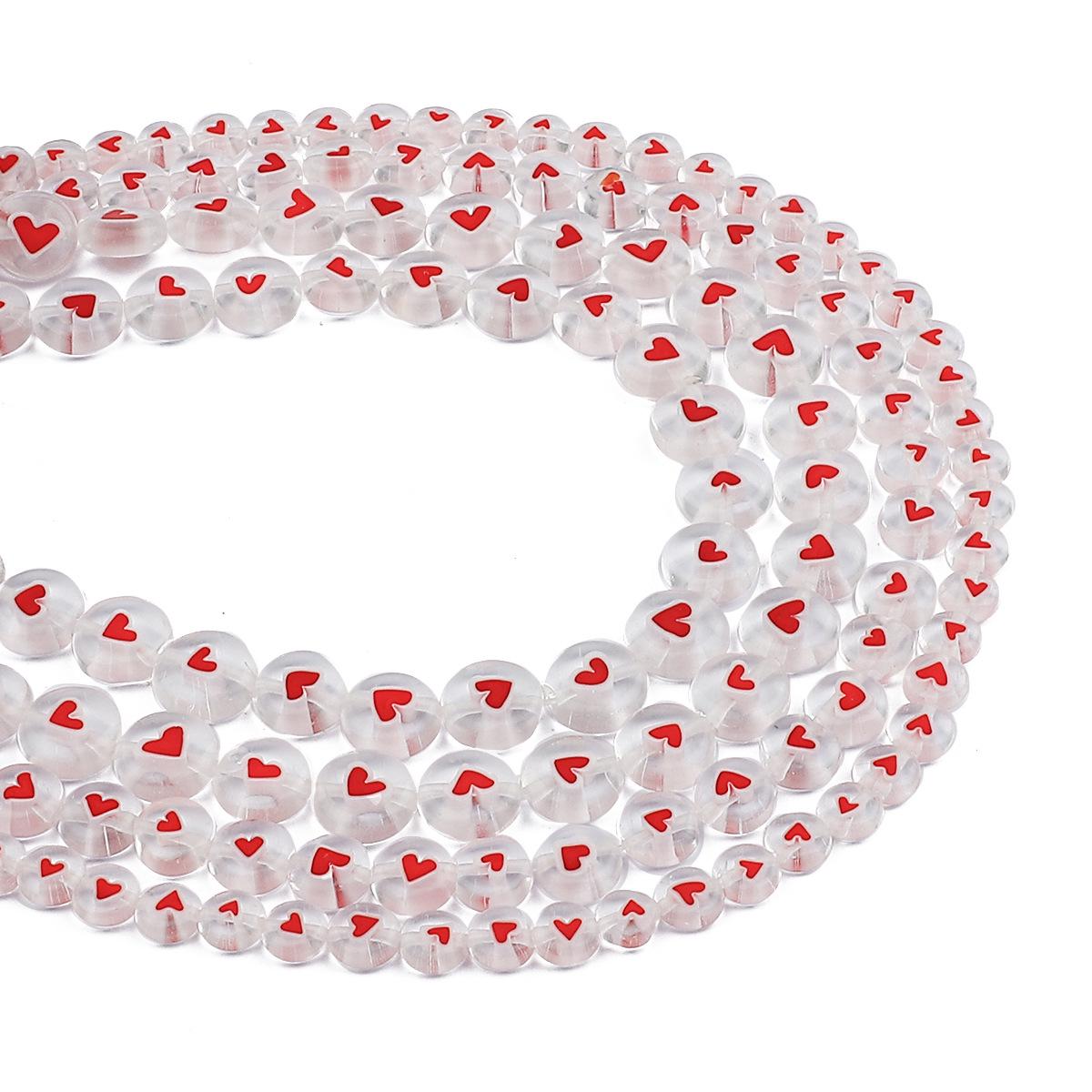 

DIY Jewelry Accessories: Handmade Beading Materials for Bracelets and Necklaces - Flat Round Glass Eye Beads, Loose Round Beads