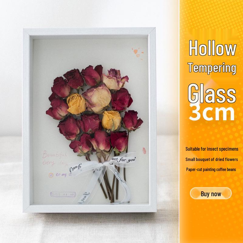 7-Inch 3D Glass Specimen Frame for DIY Dried Flowers, Insect Models, and Photos