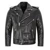 Frühling Klassische Motorrad Oblique Zipper Jacken Männer Leder Natürliche Kalbsleder Dick Schlank Rindsleder Moto Biker Mann