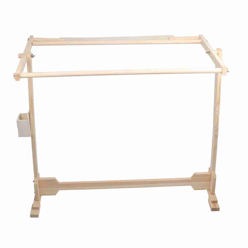 14CT Cross Stitch Frame Floor Stand Wooden Embroidery Tapestry Hoops 80cm