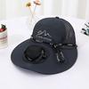 Mesh Wide Brim Fan Cap Breathable Solar Cooling Hat Practical Sun Hat with Solar Fan  Men/Women