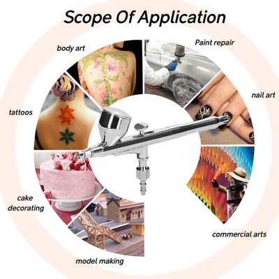 Çok amaçlı Profesyonel 0.5mm Airbrush Boya Çıkış Hacimleri Model Yapımı için Ayarlanabilir DIY Sanat
