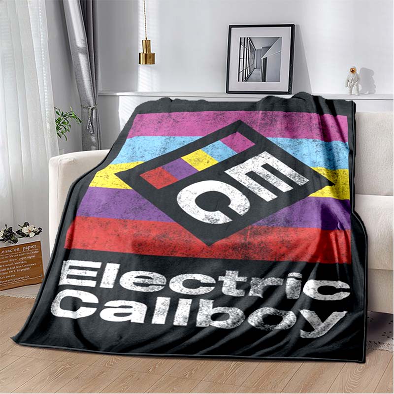 Coperta Peluche Banda Electric Callboy, Per Fan di Musica Rock Roll, Adatta per Soggiorno e Camera da Letto, Calda e Morbida.