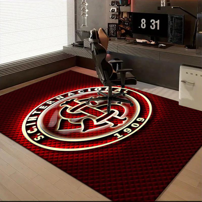 Intercontinental Football Crest Rug Game Carpet, Floor Mat for Bedroom Living Room Entryway Rug, Home Decor Idea Gift for Christmas birthday
