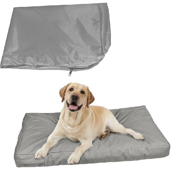 Dog Bed Cover 100% Waterproof Replacement Pet Bed Cover for Dogs Bedding Washable Grey, (Medium) Medium