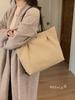 Japanese Casual Canvas Bag Women's Large Capacity Lightweight Handbags 2026 New Solid Color Commuting Shoulder Bags