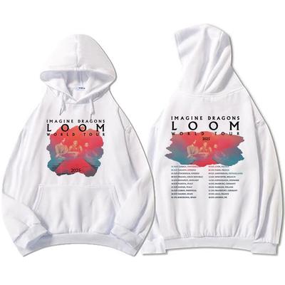 Loom Tour Imagine Dragons Hoodies Mens Band Hip Hop Unisex Streetwear Sudaderas Fleece Comfortable Sweatshirts
