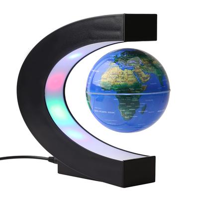 3" LED magnetická antigravitační mapa plovoucí koule ve tvaru C pro dekoraci stolu