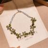 Emerald Fire Zircon Oval Bracelet: Summer Fresh, Versatile, Light Luxury Hand Jewelry