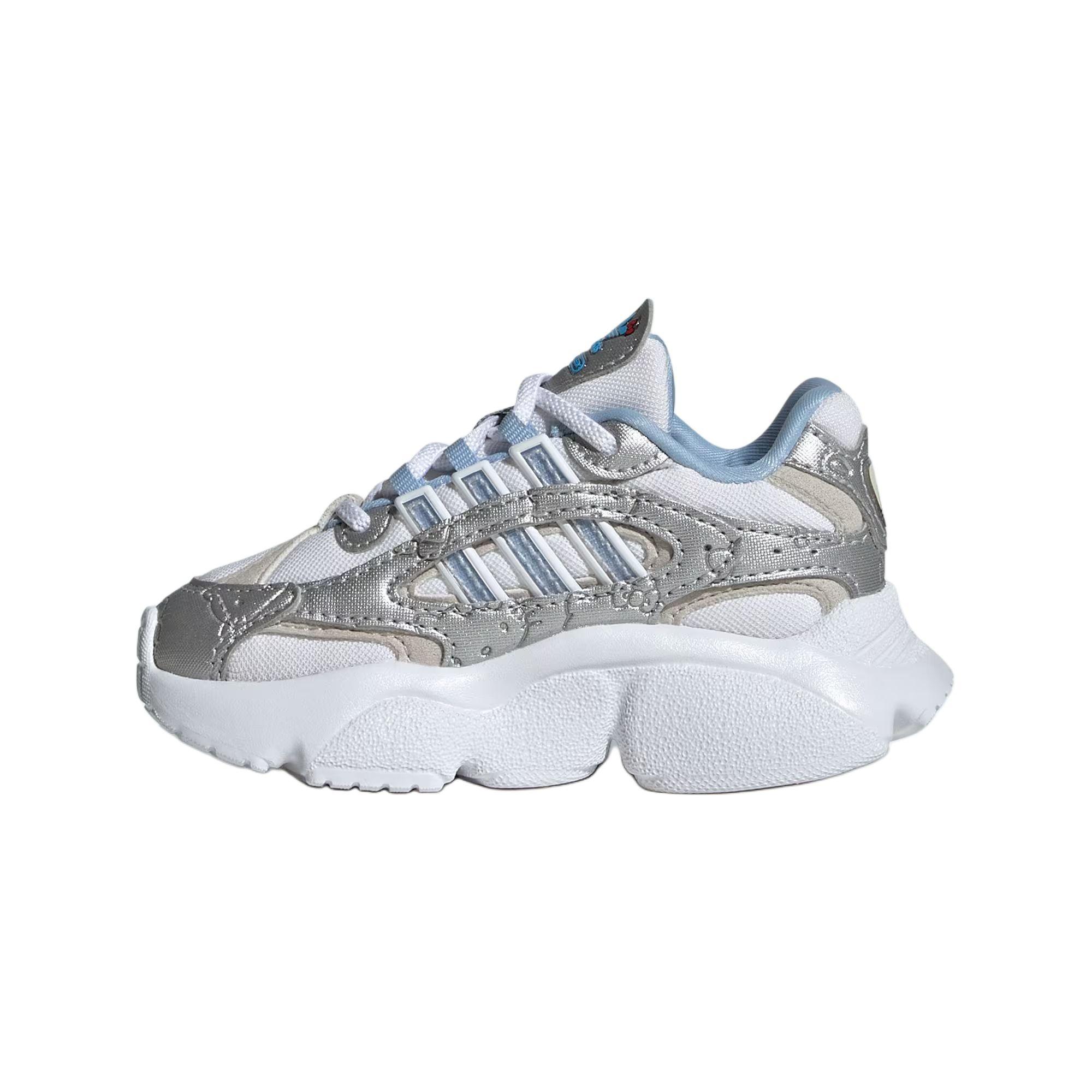 (TD) adidas x Hello Kitty Ozmillen Elastic Lace White Glow Blue Grey Baby IF7030 EU 23.5