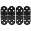 4 Pcs Black Flip Top Hinges 80*30mm Cabinet Door Hinges Durable Folding Table Hinges  Cabinet