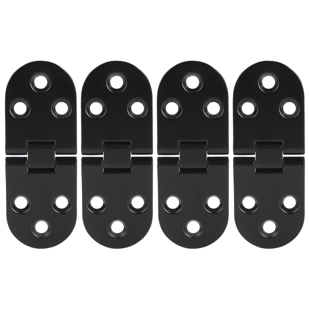 4 Pcs Black Flip Top Hinges 80*30mm Cabinet Door Hinges Durable Folding Table Hinges  Cabinet