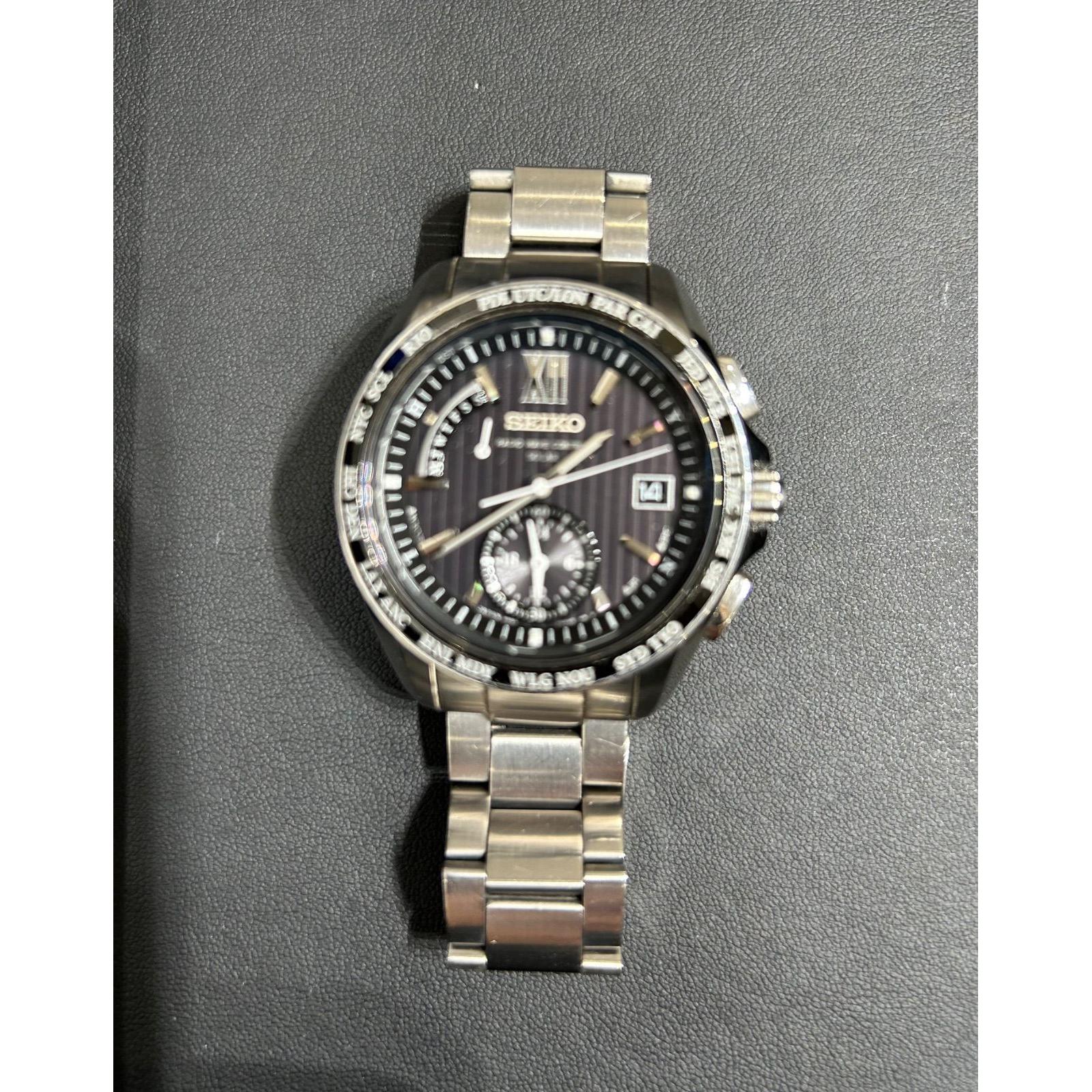 Seiko Brights Радио-Солнечные Черные