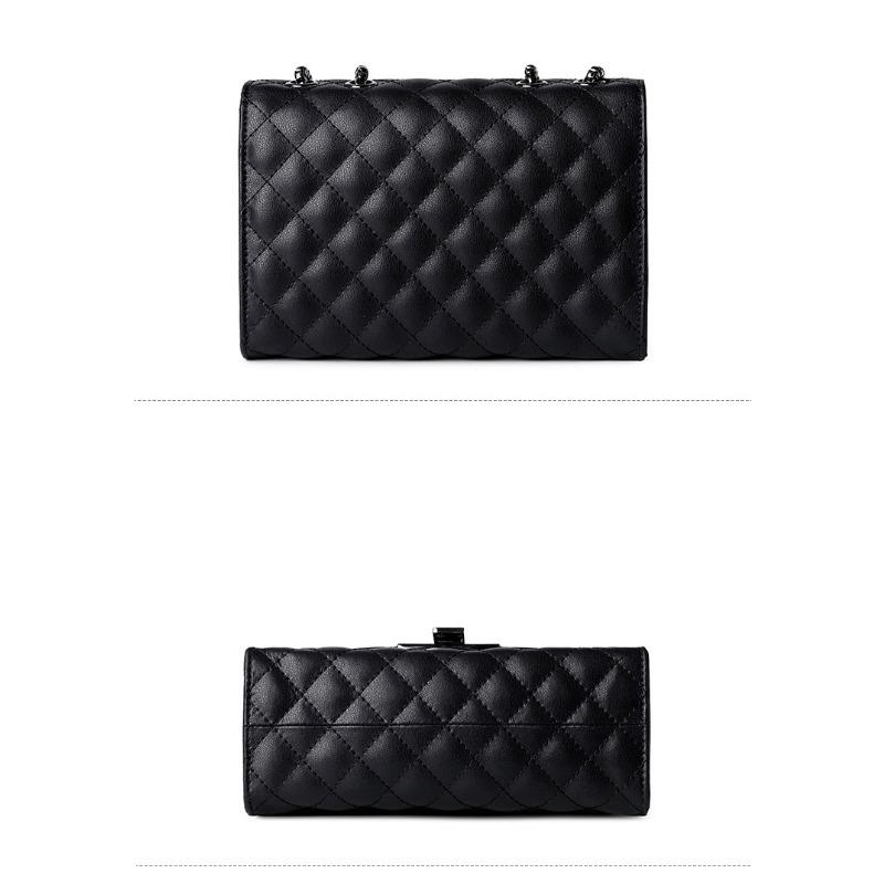 New Style Cowhide Spring and Summer Style Diamond Chain Small Square Bag Crossbody Shoulder Bag for Women