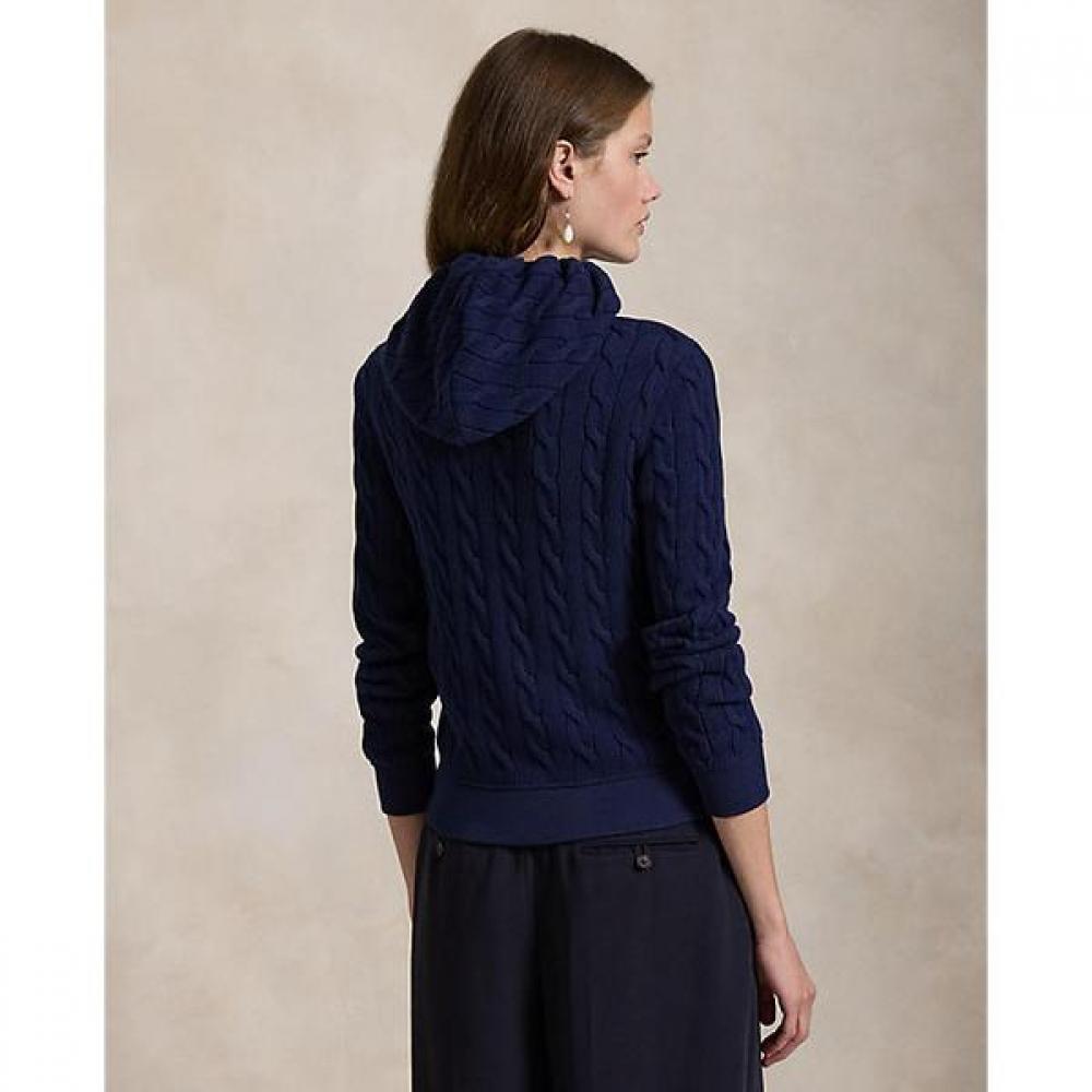 Polo Ralph Lauren Women S Cable Knit Cotton Full Zip Hoodie Wmpoknina920045410