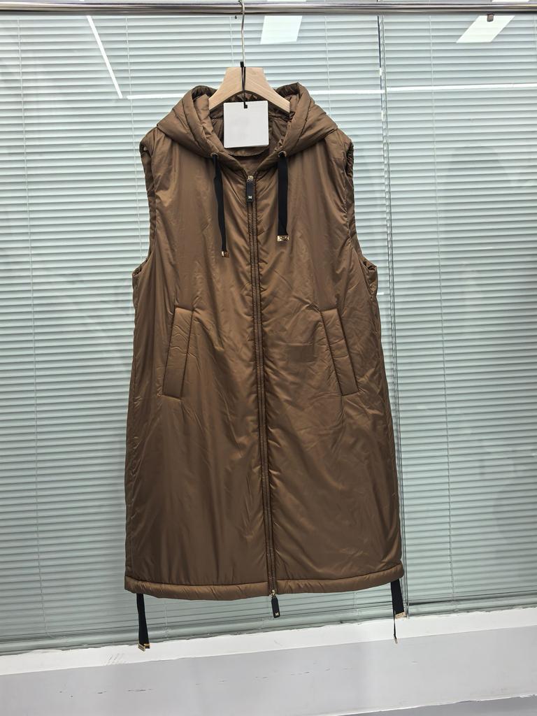 European camel fleece spring new medium and long camel fleece vest drawstring hooded women's warmth
