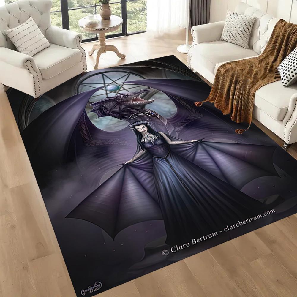 Gothic Style Area Rug Perfect for Kitchen Balcony Dormitory Game Room Antislip Carpet Anime Office Decor Perfect Gift for Women/Men
