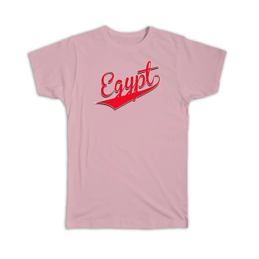 Gift T-Shirt : Egypt Flag Varsity Script Baseball Beisbol Country Pride Egyptian 4XL