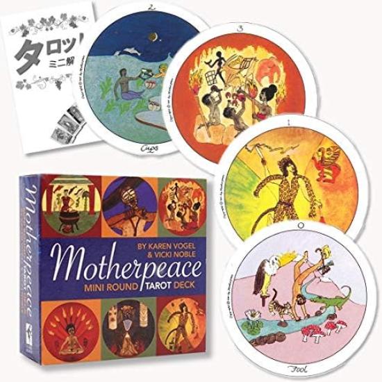 Мини-колода Таро Motherpeace Круглая FLATLAND Оригинальный продукт 78 Круглых карт Таро с японскими - - Инструкциями.