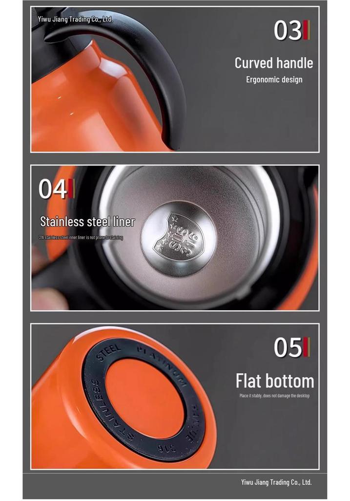 316 Stainless Steel Large Capacity Tea Thermos – Food Grade Kettle for Home & Office (2025 Model)