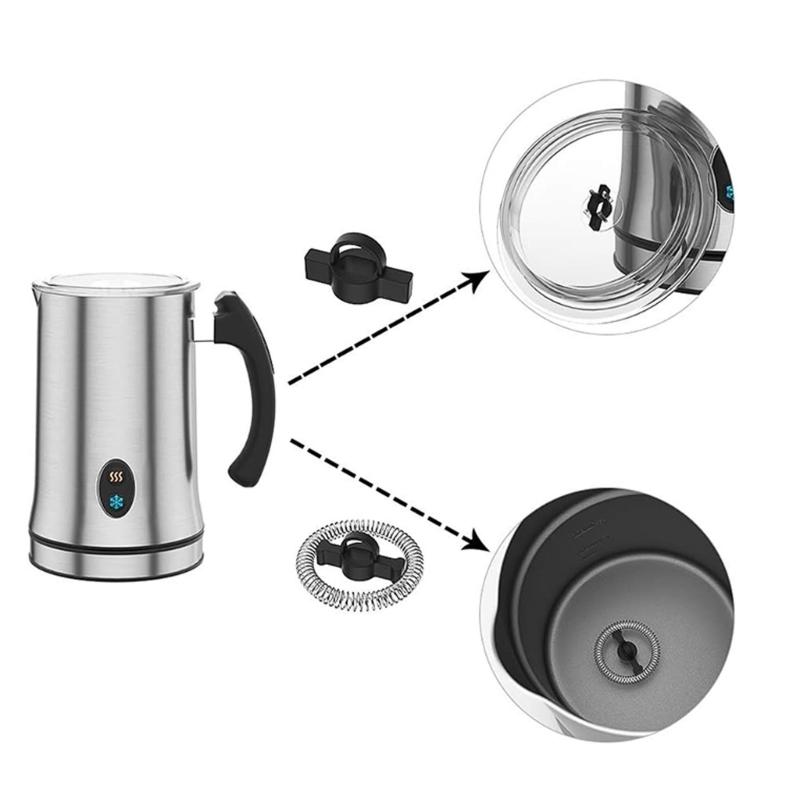 Set di Sostituzione Frusta Montalatte in Plastica e Metallo Componente Riscaldante per Montalatte Adatto per Modelli di Macchine da Caffè