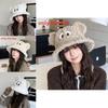Cute Cartoon Eye Knit Fisherman Hat With Warm Windproof Function For Women And Teens