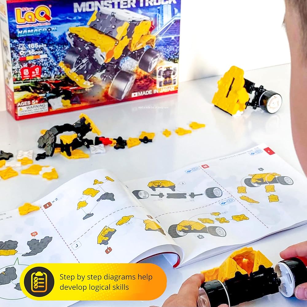 Yoshiritsu LaQ Hamacron Constructor Monster Truck Building Set Educational Toy