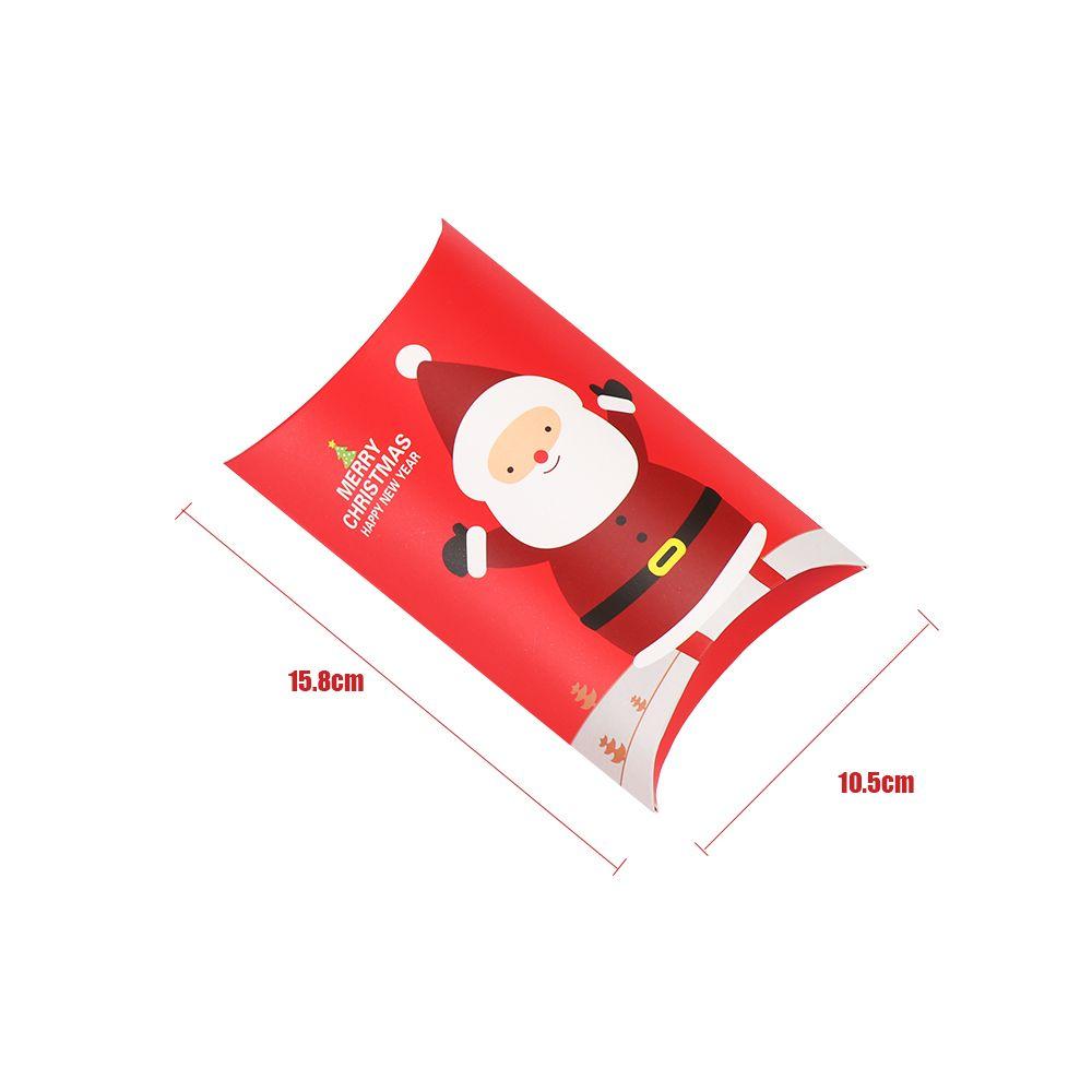 5/10PCS Cute Party Present pouch Kraft Gift Bag Christmas Paper Candy Boxes Pillow Shape